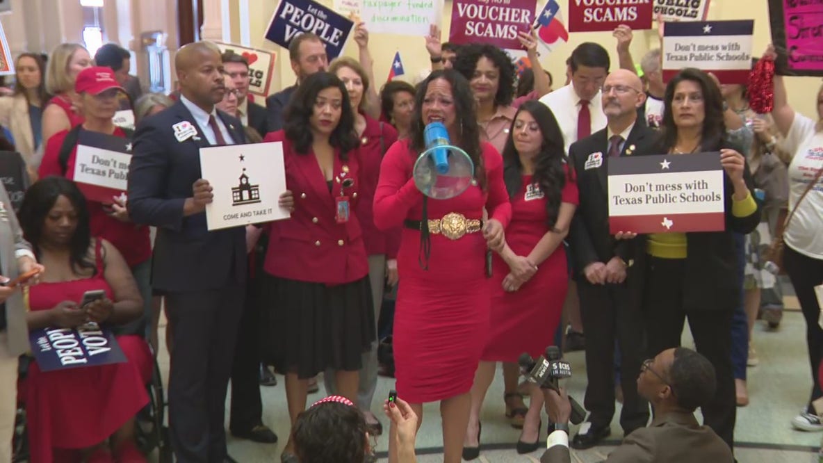 Protests outside Texas House school choice debate